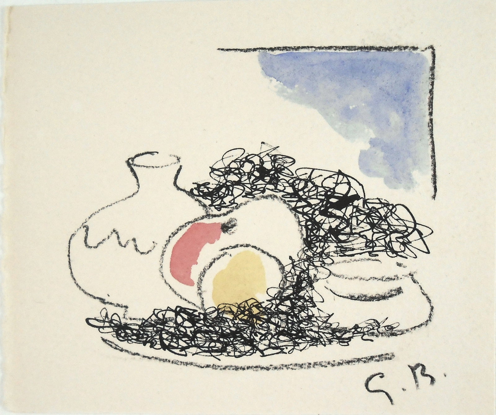 Georges Braque* (1882-1963) Mixed Media Drawing (See Disclaimer & Guarantee) (1 of 2)
