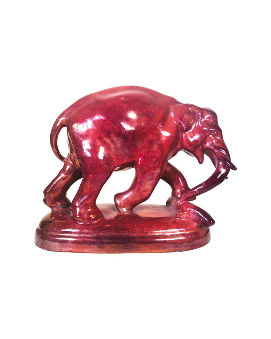 Elephant Figurine By Keramos, Austria, 20th C