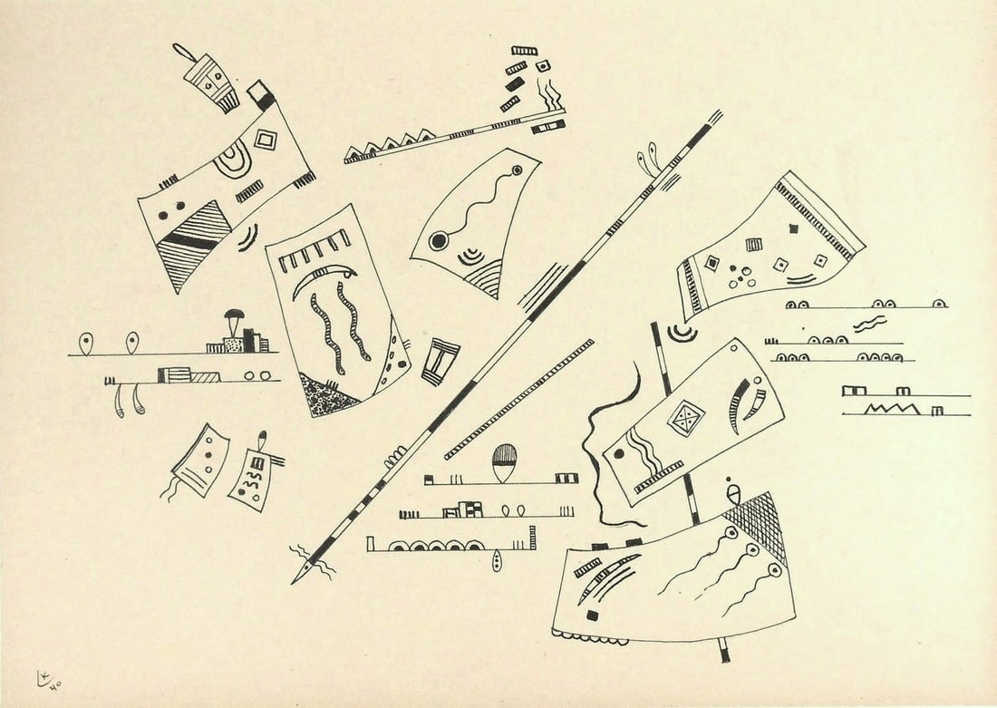 Wassily Kandinsky* (1866-1944) Ink Abstract (See Fine Art Disclaimer) (1 of 2)
