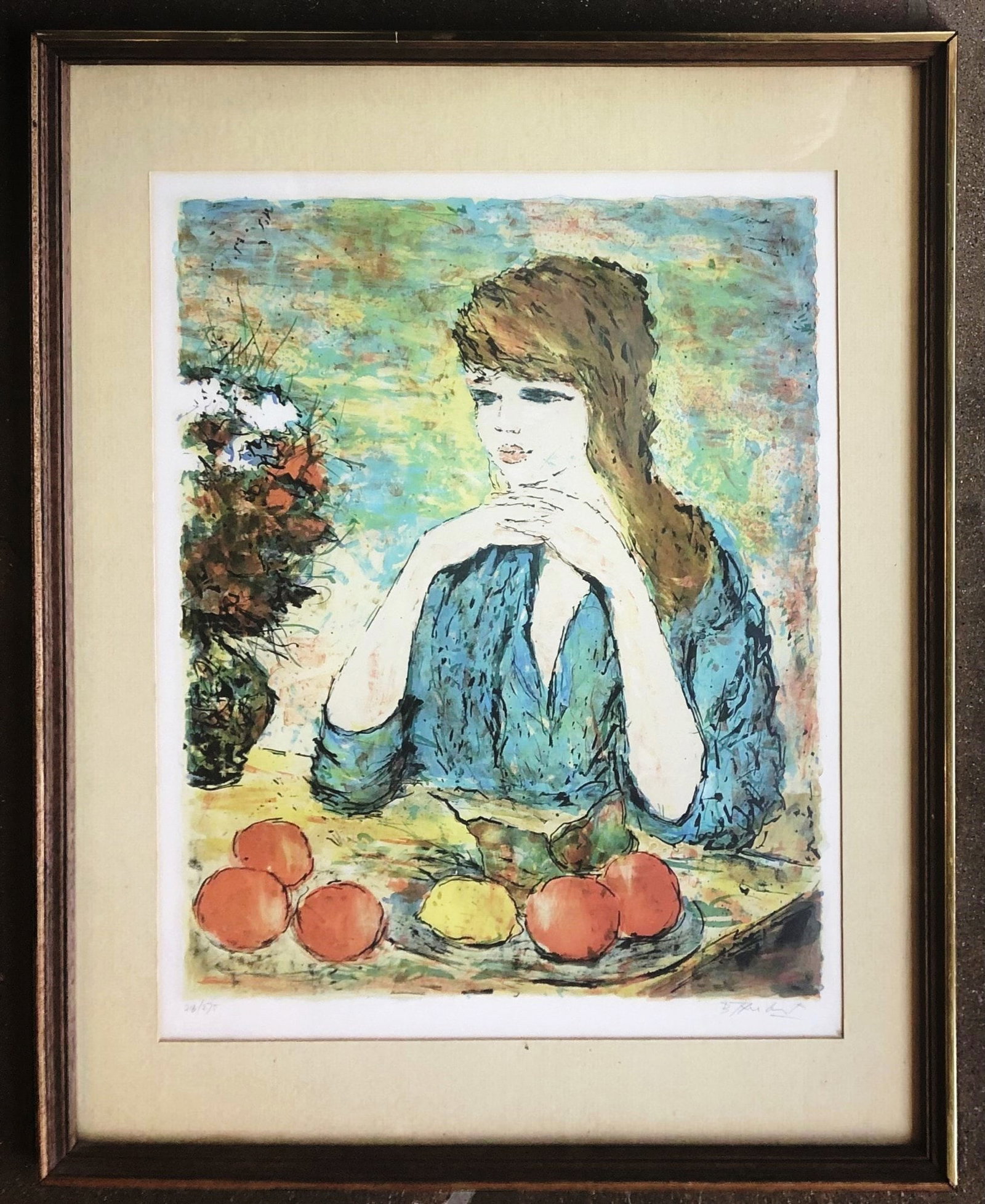 Bertoldo Taubert (1915-1974) Signed Lithograph: Original color lithograph by Bertoldo Taubert (1915-1974). Pencil signed and numbered. Not examined out of frame but appears to be in very good condition. Framed dimensions: H. 26 1/2 inches W. 16 1/2