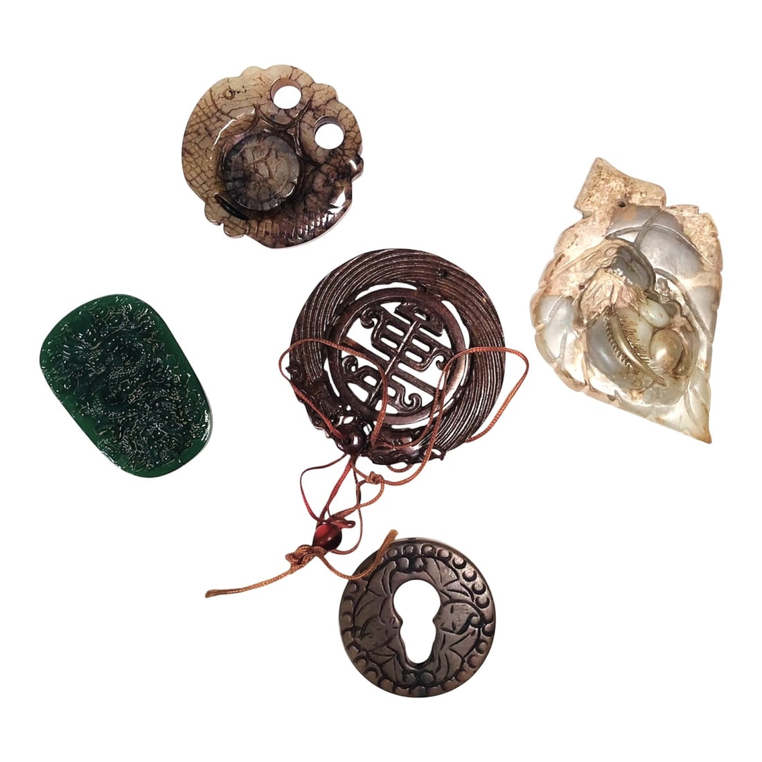 Chinese Hardstone Pendants (5) (1 of 4)