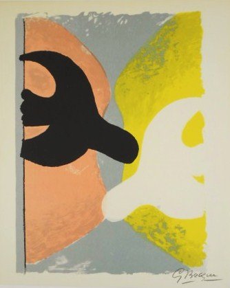 Georges Braque (1882-1963) Signed Lithograph: Color lithograph, Resurrection de L'Oiseau (1959), by Georges Braque (1882-1963). Pencil signed lower right. 12 1/2 x 10 1/4 inches. Excellent condition. Unframed.