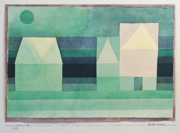 Paul Klee (1879-1940) Lithograph: Original offset lithograph printed in colors on wove paper, 8 1/2 x 12 1/2 inches, with full margins. After a watercolor by Paul Klee. Title and date on mount. Very good condition. Published in a limi
