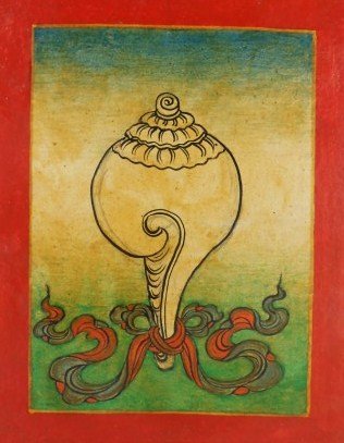 Oil On Paper, Indian School, 19th Century: Oil on paper, Seashell, Indian School, probably circa late 19th century. Signed and/or inscribed on the reverse. 5 1/2 x 4 1/4 inches. Very good condition. Unframed. Provenance: Prominent southwest es
