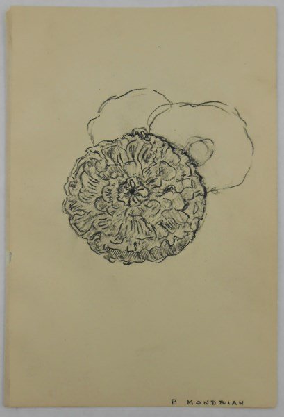 Piet Mondrian Flower Drawing Aug 09 2018 Woodshed Art Auctions In Ma