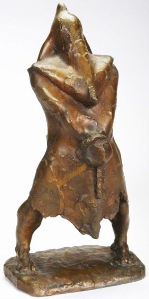 Anton Augustincic (1900-1979) Bronze, Galileo: Bronze figure of Galileo (with hood). Raised on a rectangular bronze base. Signed. Very nice patina. H. 21 inches. Excellent condition. Antun Augustincic (4 May 1900 - 10 May 1979) was a prominent Cro