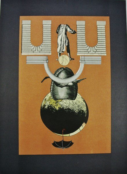 Alain Le Yaouanc (b. 1940) Color Lithograph: Offset color lithograph by Alain Le Yaouanc (b. 1940), as published in France by Derriere Le Miroir, 1970. [A second color lithograph is printed on the reverse.] 15 x 10 7/8 inches. Excellent conditio