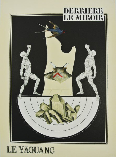 Alain Le Yaouanc (b. 1940) Color Lithograph: Offset color lithograph by Alain Le Yaouanc (b. 1940), published as the cover for Derriere Le Miroir, 1970. [A second color lithograph is printed on the reverse.] 15 x 10 7/8 inches. Excellent conditi
