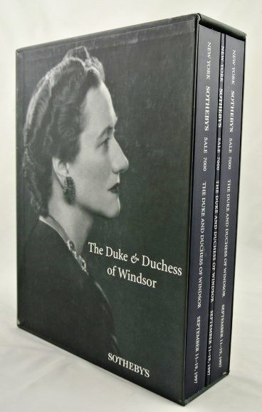 Sotheby's Duke Of Windsor Catalog Set: A set of two Sotheby's catalogs in their original slipcase.The Duke and Duchess of Windsor sale, September 11-19, 1997.