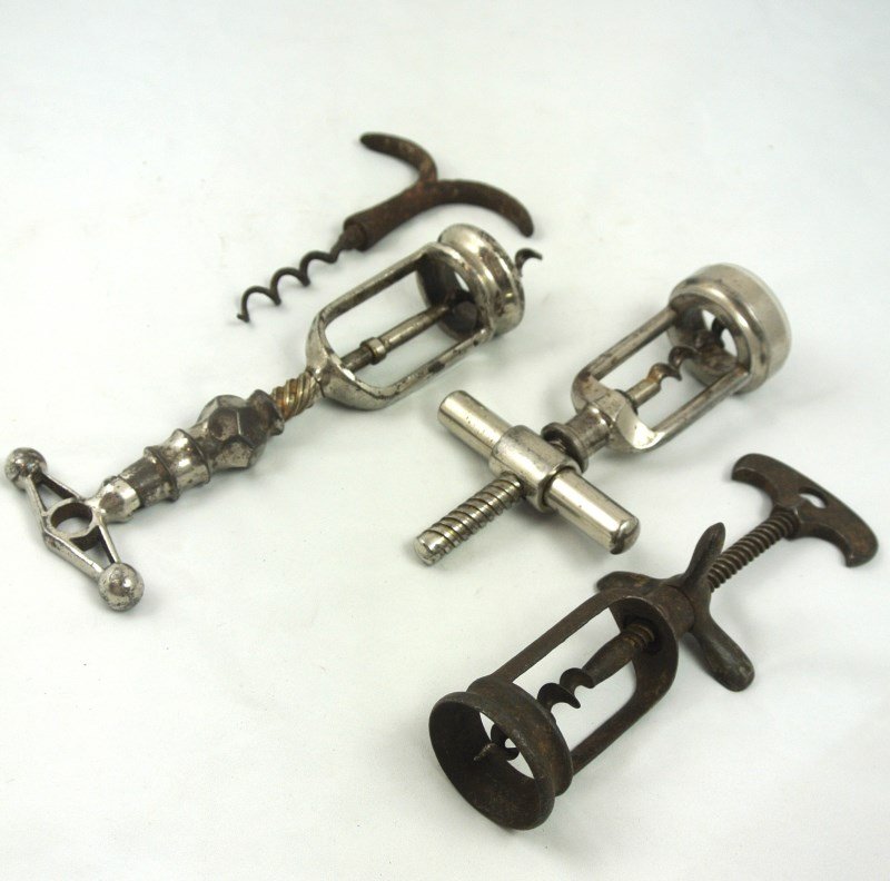 Group Of Vintage Corkscrews: Group of four various vintage corkscrews. Longest is 7 inches.