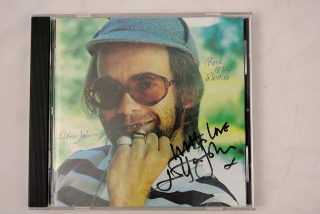 Elton John Autographed CD Cover (1 of 2)