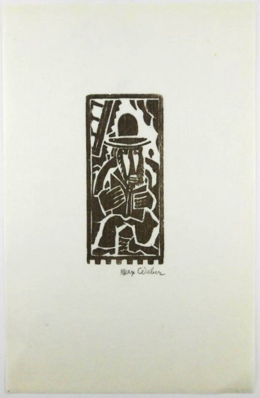 Max Weber (1881-1961) Original Signed Woodcut (1 of 1)