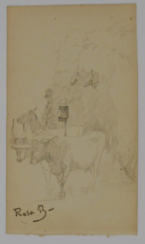 Rosa Bonheur (1822-1899) Pencil Drawing (1 of 1)