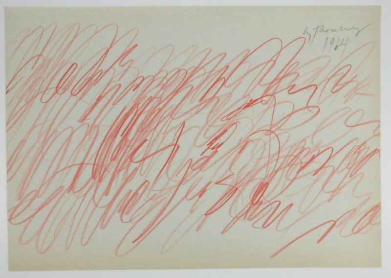 Cy Twombly (1928-2011) Red Crayon Abstract (1 of 2)