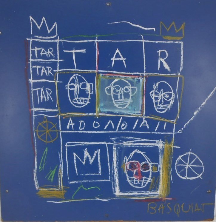 Jean-Michel Basquiat Painted Panel (1 of 3)