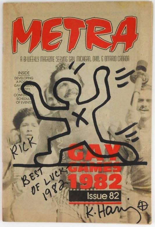 Keith Haring (1958-1990) Metra Magazine Sketch (1 of 1)