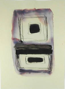 Mark Rothko (1903-1970) Ink Drawing: Ink and wash drawing on paper, untitled abstract, attributed to Mark Rothko (1903-1970). Signed. 12 7/8 x 9 3/8 inches. Very good condition. Presently unframed to facilitate shipping.Provenance: Presu