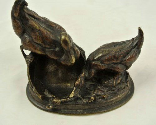 Auguste Cain (1822-1894) Bronze, Two Ducks (1 of 4)