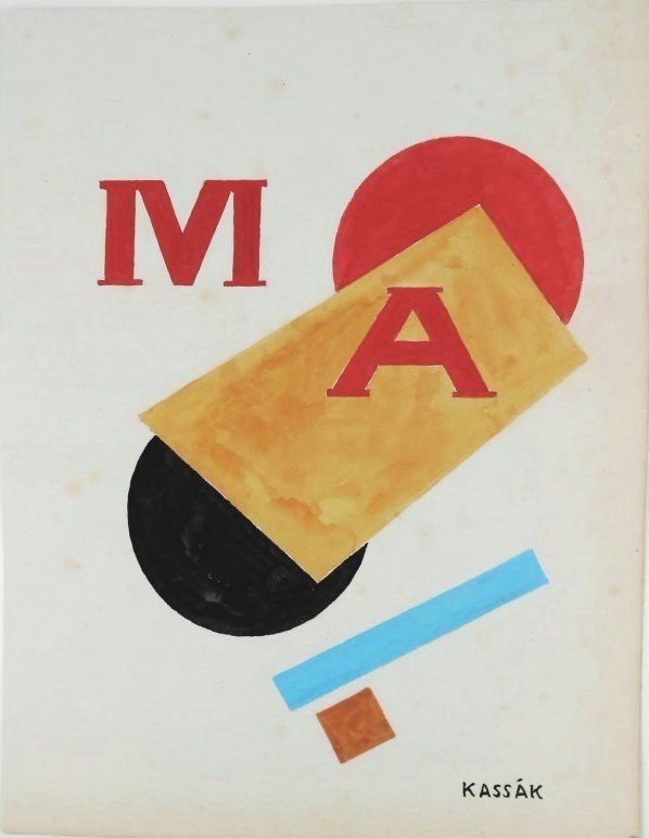 Lajos Kassak (1887-1967) Watercolor (1 of 1)