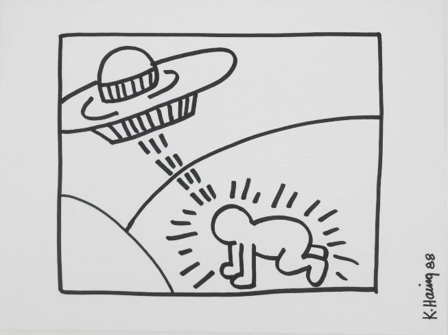 Keith Haring (1958-1990) Marker Pen Drawing (1 of 2)