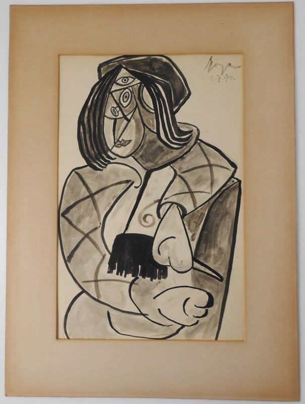 Pablo Picasso (1881-1973) Ink & Watercolor (1 of 2)