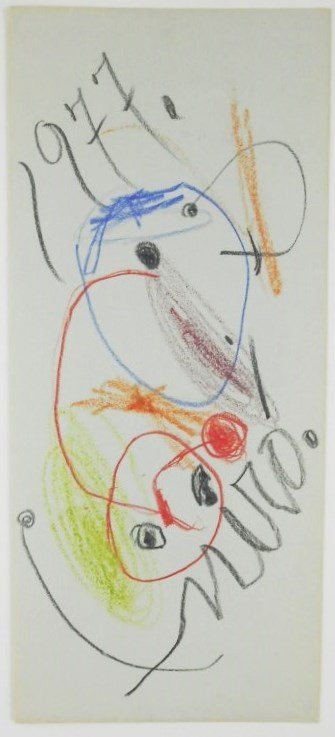 Joan Miro (1893-1983) Envelope Drawing (1 of 1)