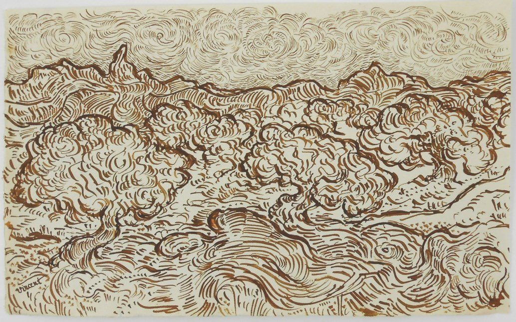 Vincent Van Gogh (1853-1890) Pen & Ink Drawing (1 of 2)