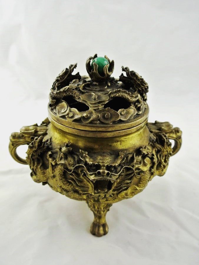 Chinese Bronze Censor, Early 20th Century (1 of 2)