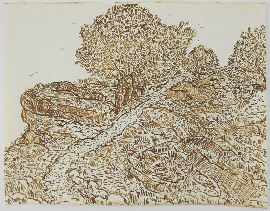 Vincent Van Gogh (1853-1890) Pen & Ink Drawing (1 of 2)