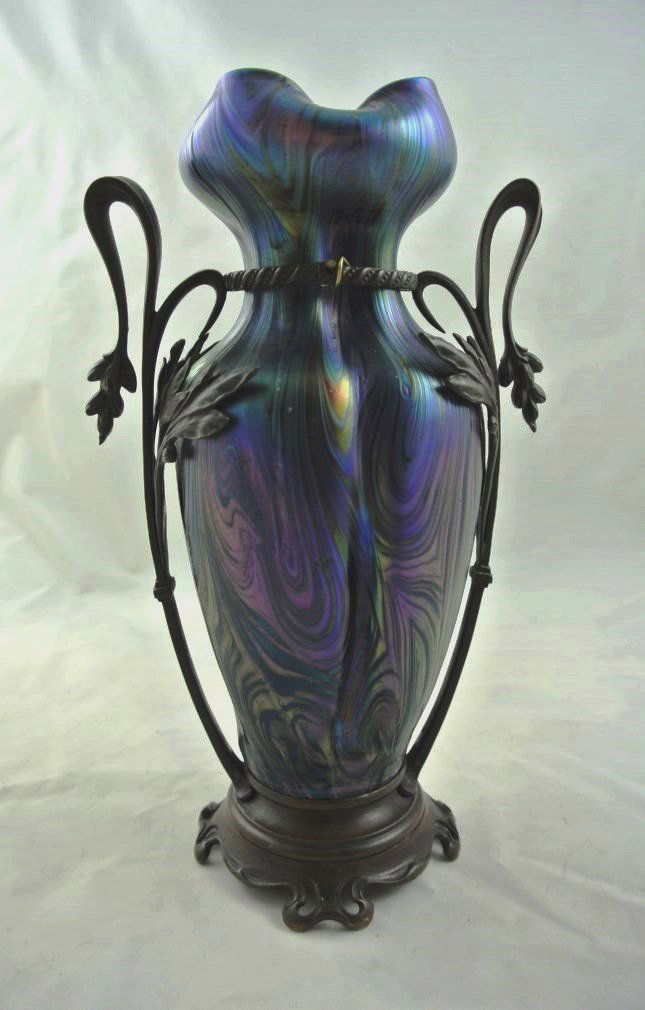 Art Nouveau Bronze-Mounted Vase (1 of 3)