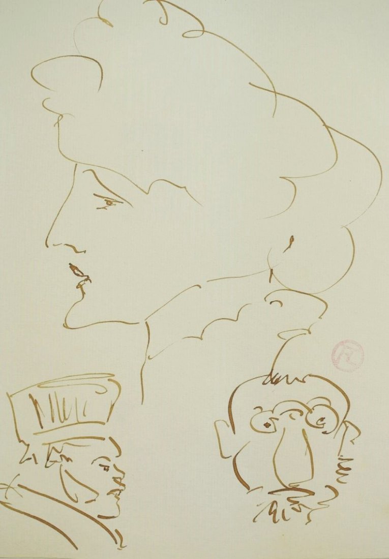 Henri De Toulouse-Lautrec (1864-1901) Ink Drawing (1 of 4)