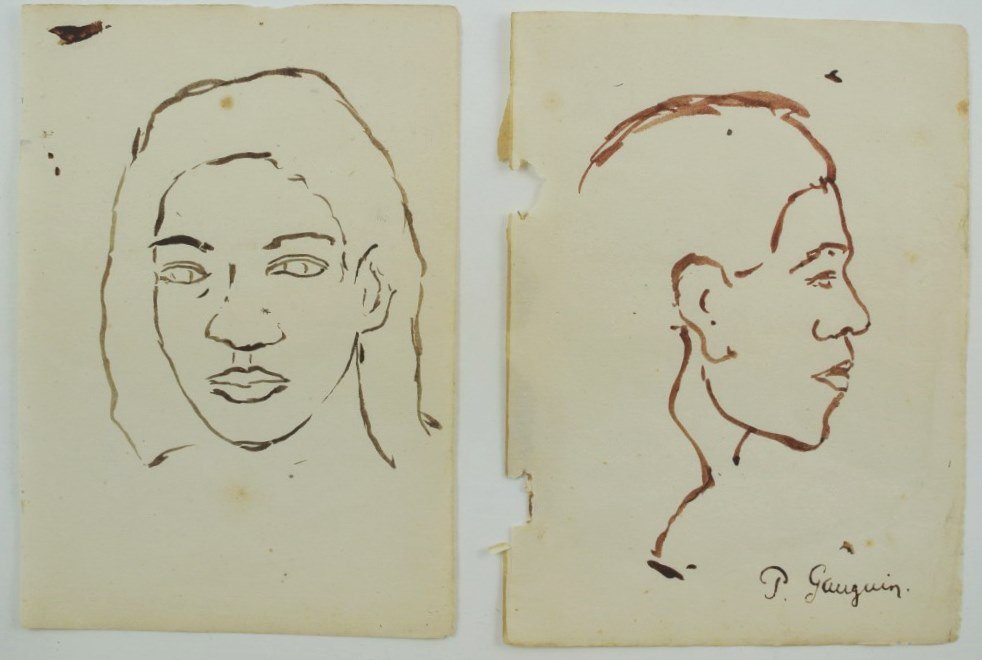 Paul Gauguin (1848-1903) Sketchbook Drawings (2) (1 of 3)