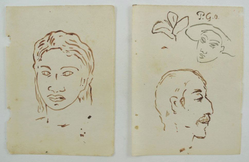 Paul Gauguin (1848-1903) Sketchbook Drawings (2) (1 of 3)