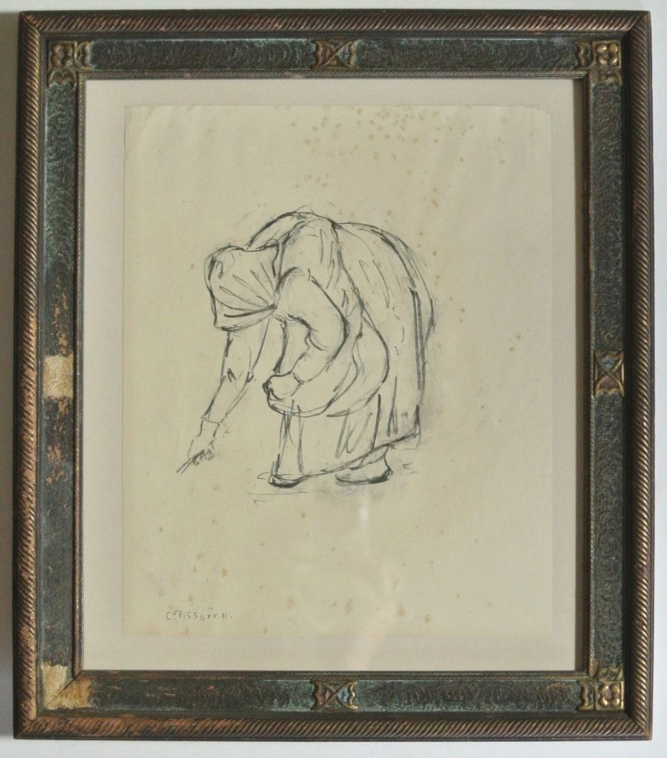 Camille Pissarro (1830-1903) Charcoal Drawing (1 of 4)