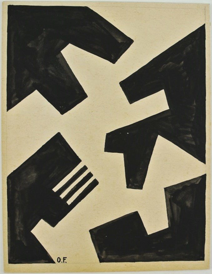 Otto Freundlich (1878-1943) Ink Abstract (1 of 2)