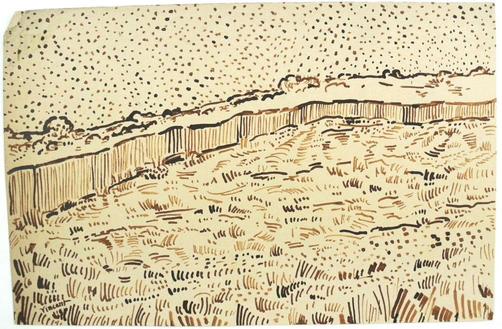 Vincent Van Gogh (1853-1890) Pen & Ink Drawing (1 of 2)