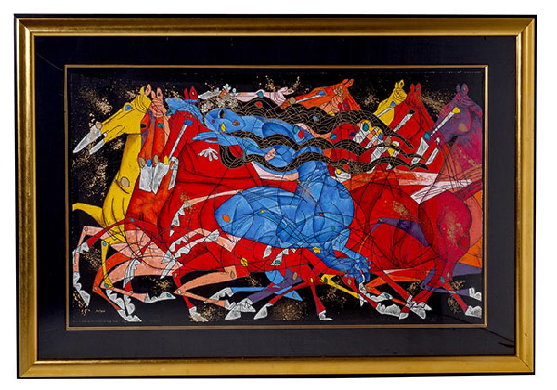 Jiang Tiefeng Hand Embellished Serigraph (China B 1938) (1 of 10)