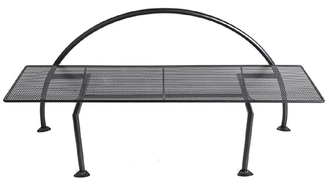 Mario Botta Bench: Bench, Alias, 1985 Italy. Enameled and perforated steel. 59w x 18 1/2d x 30h