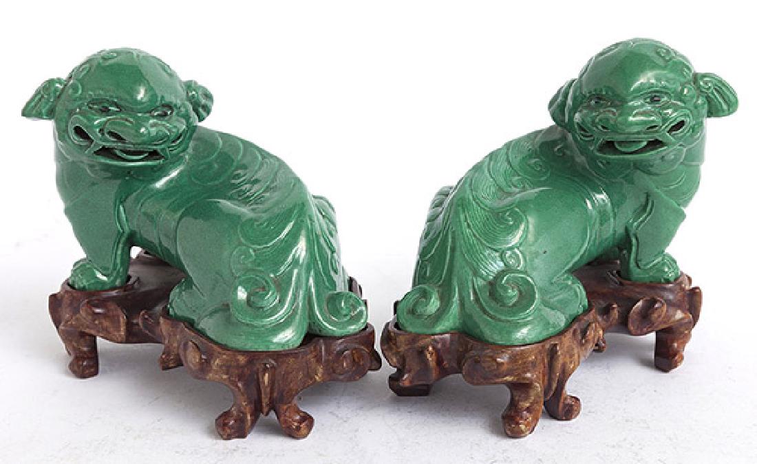 Early 19th century Chinese Glazed Foo Lions (1 of 6)