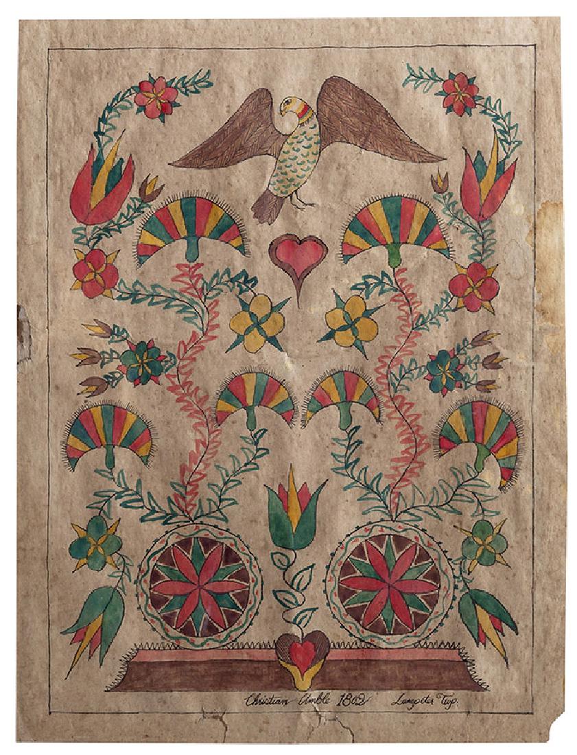 1802 Lancaster Pa. Fraktur (1 of 8)