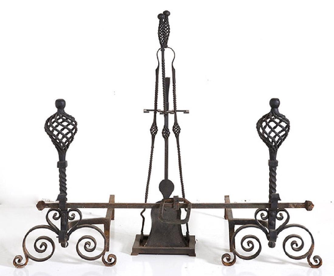 Antique fireplace set (1 of 9)