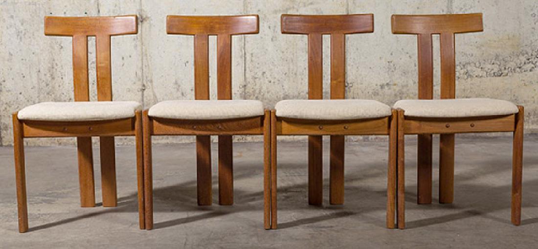 Danish "T" back Dining Chairs (1 of 10)