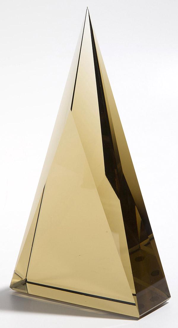 Art Glass Triangle Sculpture (1 of 10)