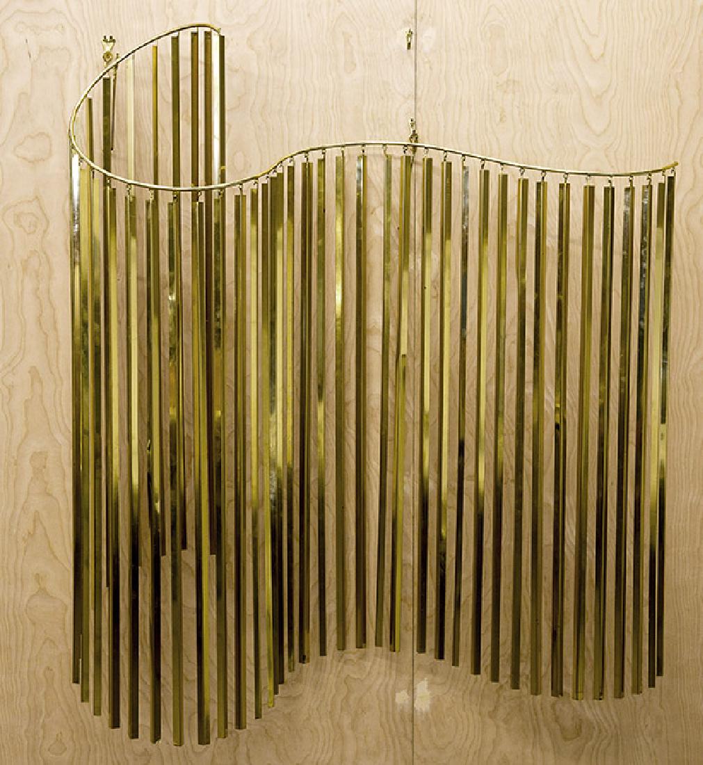 Curtis Jere Kinetic Wave Sculpture: Wall mount sculpture 1980. Signed 47w x 12 1/2d x 42h