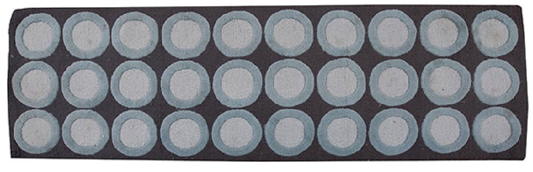 Angela Adams Designer Rug: Contemporary runner, geometric designed. Wool 2 ft 6 in x 8ft