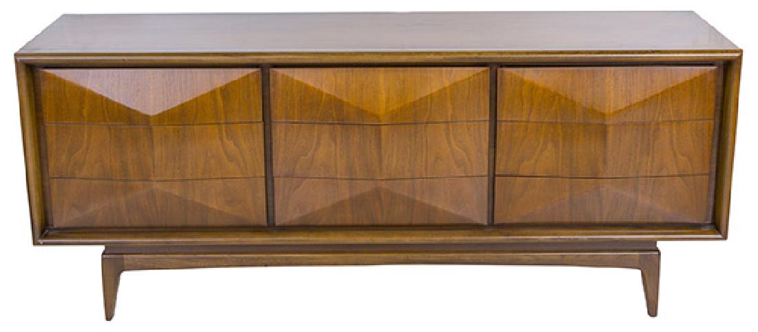 Mid-Century Diamond Front Dresser (1 of 9)