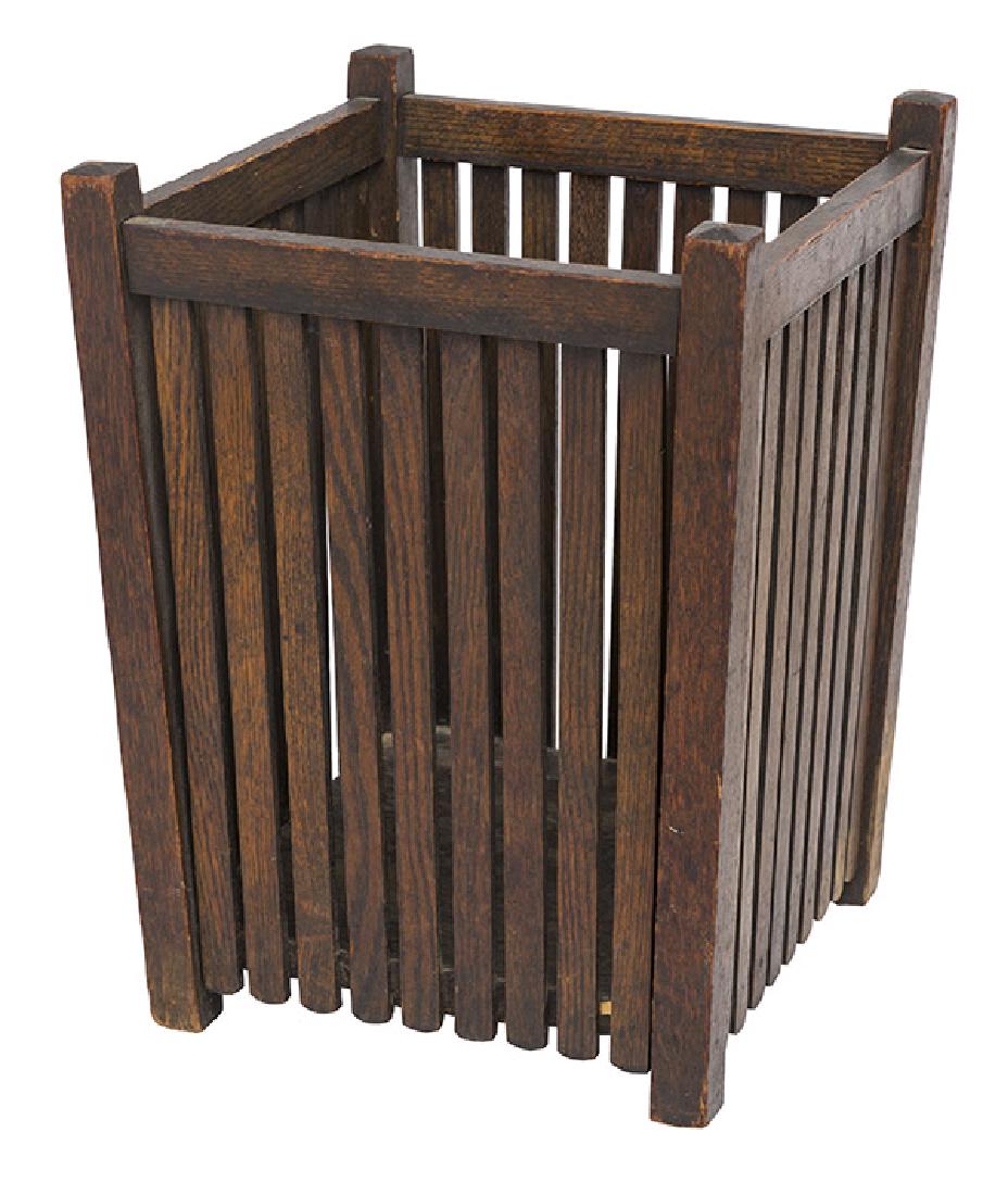 Arts & Crafts Slatted Waste Basket (1 of 6)