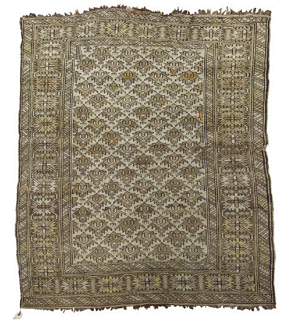 Oriental Rug: Oriental rug. All over design. 3'8" x 5'. From the collection of Phyllis Weston. All rugs are sold as is.