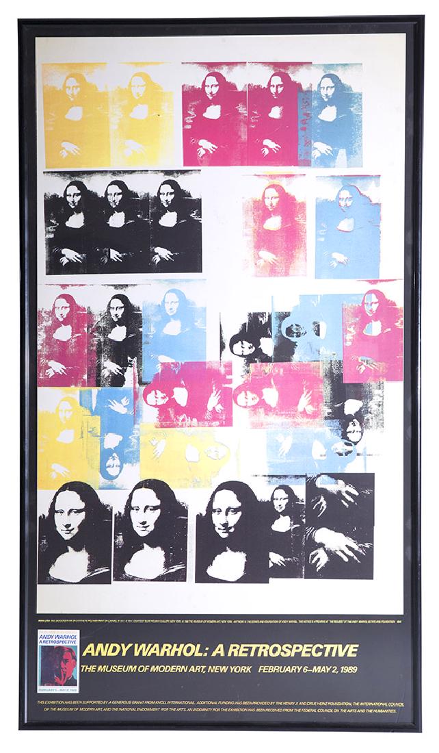 Rare Andy Warhol Mona Lisa Poster (1 of 6)