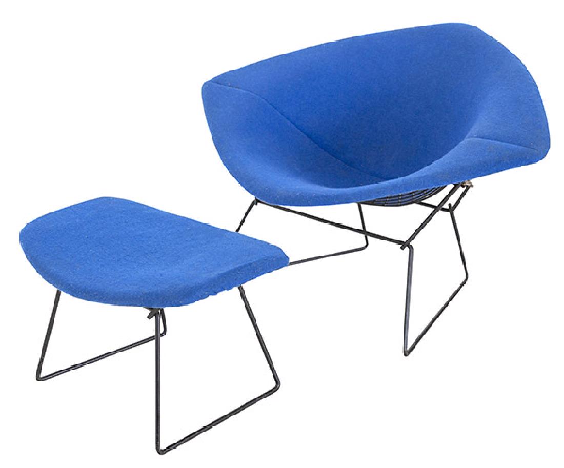 Harry Bertoia Wide Diamond Chair & Ottoman (1 of 11)